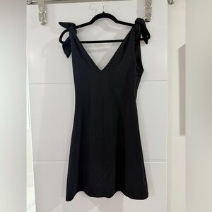 Susana Monaco Black Tie-Shoulder Mini Dress